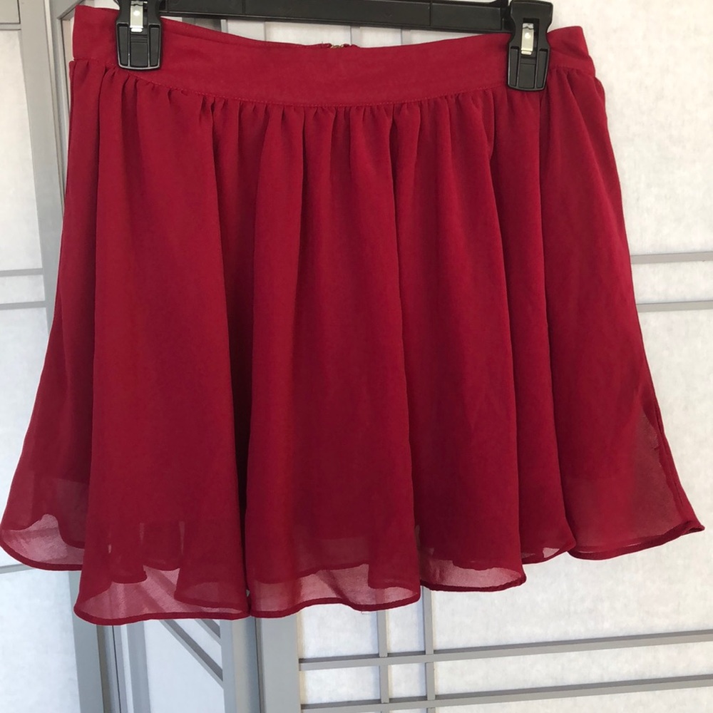 Ruby Red over knee skirt